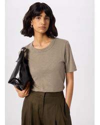 Whistles - Rosa Double Trim T-shirt - Lyst