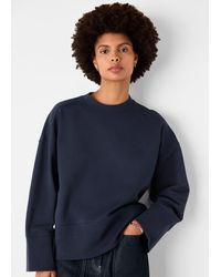 Whistles - Rib Cuff Detail Jersey Sweat - Lyst