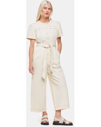 Whistles - Petite Alana Denim Jumpsuit - Lyst