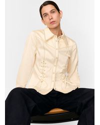 Whistles - Addison Lace Detail Shirt - Lyst