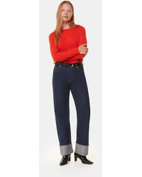 Whistles - Slim Straight Neck Jersey Top - Lyst