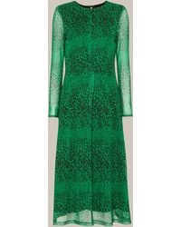 Whistles - Speckled Animal Mesh Dress - Lyst