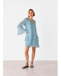 Whistles - Frill Boho Mini Dress - Lyst