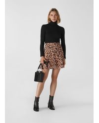 Whistles - Brushed Cheetah Flippy Skirt - Lyst