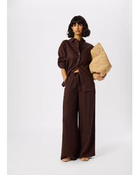 Whistles - Petite Wide Leg Linen Trouser - Lyst