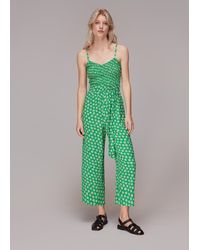Whistles - Daisy Check Print Jumpsuit - Lyst