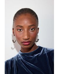 Whistles - Beaded Curved Wire Earring - Lyst