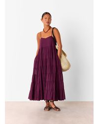 Whistles - Petite Cotton Tiered Maxi Sun Dress - Lyst