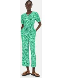 Whistles - Smooth Leopard Print Jumpsuit - Lyst