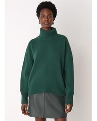 Whistles - Wool Roll Curved Hem Knit - Lyst