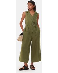 Whistles - Petite Bella Linen Wrap Jumpsuit - Lyst