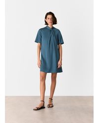 Whistles - Cara Twist Neck Mini Dress - Lyst