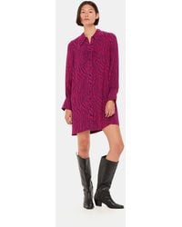 Whistles - Zebra Stripe Collar Dress - Lyst
