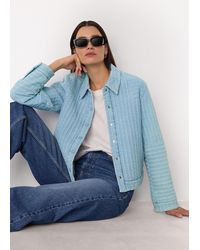 Whistles - Cotton Quilted Chambray Jacket - Lyst