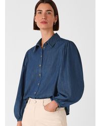 Whistles - Chambray Cotton Shirt - Lyst