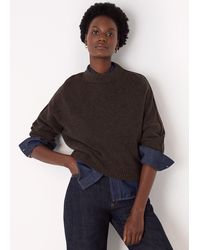 Whistles - Wool Curved Hem Knit - Lyst
