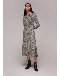 Whistles - Micro Animal Print Heidi Dress - Lyst