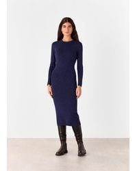 Whistles - Annie Sparkle Knit Dress - Lyst