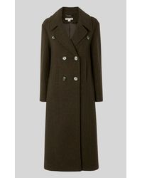 Whistles Double Breasted Maxi Coat - Multicolour