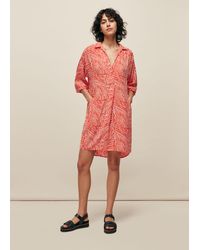 Whistles - Tiger Palm Print Lola Dress - Lyst