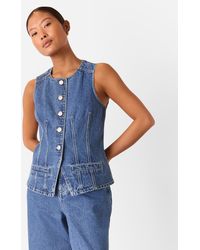 Whistles - Petite Slim Fit Cotton Waistcoat - Lyst
