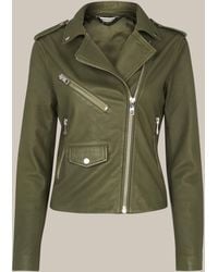 Whistles - Agnes Pocket Leather Jacket - Lyst
