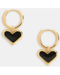 Whistles - Enamel Heart Huggie Earring - Lyst