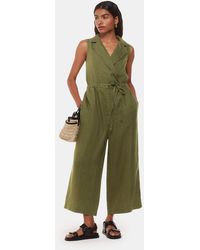 Whistles - Petite Bella Linen Wrap Jumpsuit - Lyst