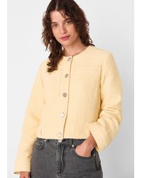 Whistles - Textured Collarless Jacket - Lyst