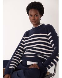 Whistles - Wool Mix Contrast Stripe Knit - Lyst