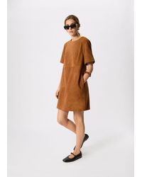 Whistles - Suede Boxy Mini Dress - Lyst