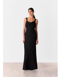 Whistles - Thea Cowl Satin Maxi Dress - Lyst