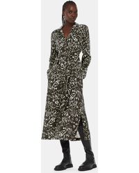 Whistles - Scribble Bouquet Midi Dress - Lyst