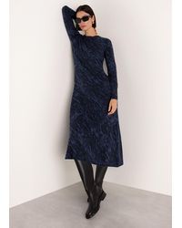 Whistles - Abstract Marks Midi Knit Dress - Lyst