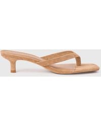 Whistles - Suede Toe Post Heeled Mule - Lyst