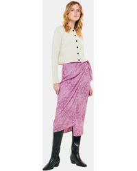 Whistles - Diagonal Snake Tie Side Skirt - Lyst