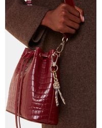 Whistles - Leather Knotted Keyring - Lyst