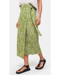 Whistles - Linear Leaf Wrap Midi Skirt - Lyst