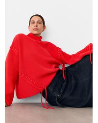 Whistles - Lacing Detail Rib Sweater - Lyst
