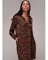 Whistles - Smudge Animal Frill Dress - Lyst