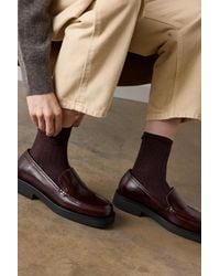 Whistles - Square Toe Leather Loafer - Lyst