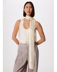 Whistles - Silk Scarf Vest Top - Lyst