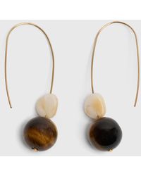 Whistles - Beaded Wire Hoop Earring - Lyst