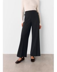 Whistles - Wool Blend Tab Detail Trouser - Lyst