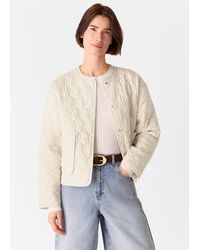Whistles - Maya Cotton Quilted Jacket - Lyst