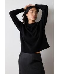 Whistles - Cashmere Seam Detail Crew Knit - Lyst