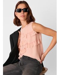 Whistles - Frill Sleeveless Top - Lyst