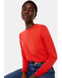 Whistles - Wool Blend Crew Neck Top - Lyst