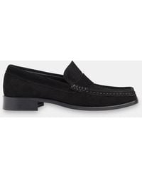 Whistles - Mora Suede Square Toe Loafer - Lyst