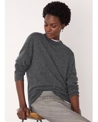 Whistles - Cashmere Fleck Seam Neck Knit - Lyst